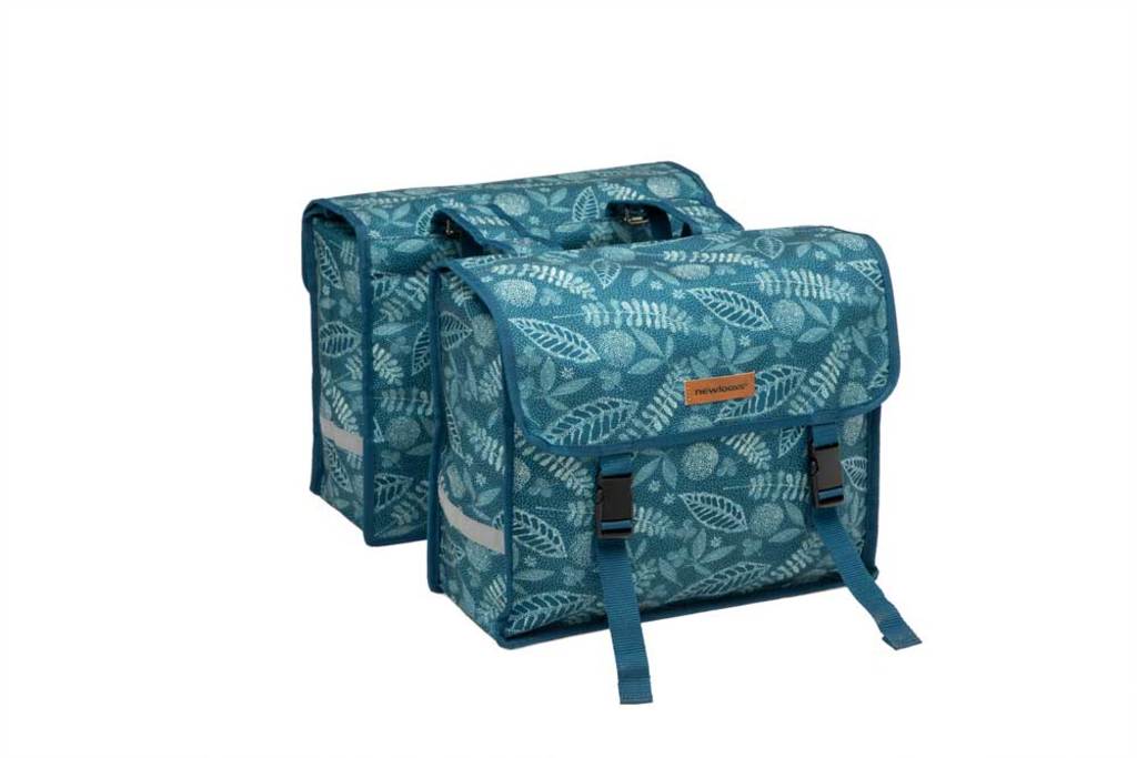 Dubbele-Fietstas-New-Looxs-Fiori-Double-30-Liter-Forest-Blue Dubbele-Fietstas-New-Looxs-Fiori-Double-30-Liter-Forest-Blue
